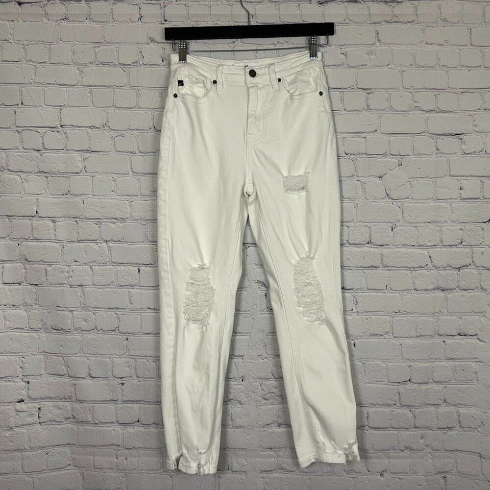 Kancan - Haven Ultra High Rise Slim Straight Distressed Jeans